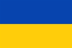 [ai] Flag of Ukraine with a blue top half and a yellow bottom half.